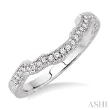 1/6 Ctw Round Cut Diamond Matching Wedding Band in 14K White Gold