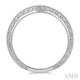 1/6 Ctw Round Cut Diamond Matching Wedding Band in 14K White Gold