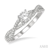1/6 Ctw Diamond Semi-mount Engagement Ring in 14K White Gold