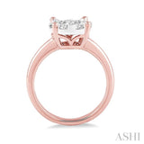 1/2 Ctw Lovebright Round Cut Diamond Ring in 14K Rose and White Gold