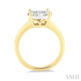 1/2 Ctw Lovebright Round Cut Diamond Ring in 14K Yellow and White Gold
