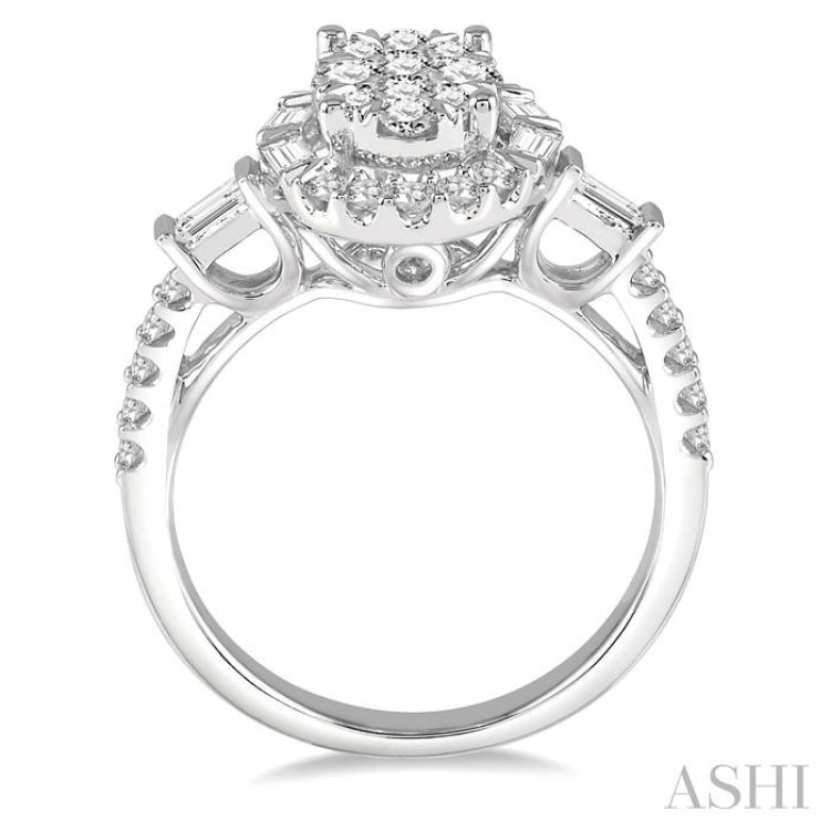 Oval Shape Lovebright Diamond Engagement Ring