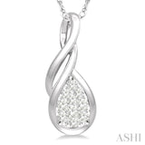 Pear Shape Lovebright Diamond Fashion Pendant