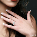 1/2 Ctw Heart Shape Lovebright Diamond Cluster Ring in 14K White and Rose Gold