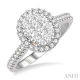 Oval Shape Lovebright Essential Diamond Engagement Ring