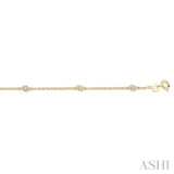 1/3 Ctw Rose Cut Diamond Link Chain Bracelet in 14K Yellow Gold