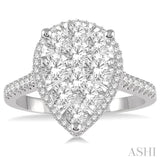 Pear Shape Lovebright Essential Diamond Engagement Ring