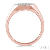 1/4 ctw Marquise Shape Lovebright Round Cut Diamond Ring in 14K Rose and White Gold