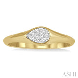 Pear Shape Lovebright Essential Light Weight Diamond Promise Ring