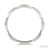 1/10 ctw Marquise Lattice Round Cut Diamond Stackable Band in 14K White Gold