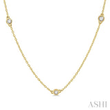 3/4 Ctw Round Cut Diamond Fashion Necklace in 14K Yellow Gold