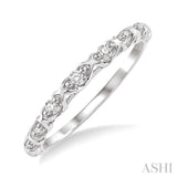 1/20 Ctw Round Cut Diamond Wedding Band in 14K White Gold