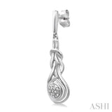 Silver Love Knot Diamond Fashion Earrings