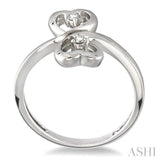1/20 Ctw Round Cut Diamond Ring in Sterling Silver