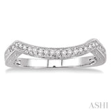 1/6 Ctw Round Cut Diamond Matching Wedding Band in 14K White Gold