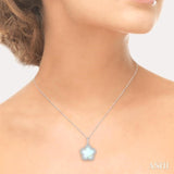 Flower Gemstone & Diamond Pendant