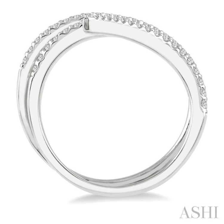 Spiral Diamond Fashion Open Ring