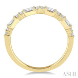 1/3 ctw Baguette and Round Cut Diamond Wedding Band in 14K Yellow Gold