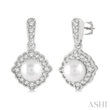 Pearl & Diamond Earrings