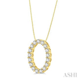 Oval Shape Diamond Pendant