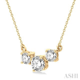 Three Stone Diamond Necklace