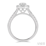 Oval Shape Semi-Mount Diamond Engagement Ring