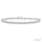 Chevron Diamond Tennis Bracelet