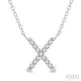 X' Initial Diamond Pendant