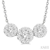 3 Stone Lovebright Essential Diamond Necklace