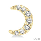 1/10 Ctw Star & Crescent Mix Round Cut Diamond Petite Fashion Earring in 10K Yellow Gold
