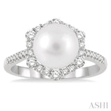 Pearl & Diamond Fashion Ring