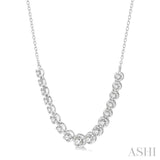 1 ctw Round Cut Diamond Illusion Necklace in 10K White Gold