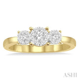 1/3 Ctw Lovebright Round Cut Diamond Ring in 14K Yellow and White Gold