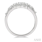 3/4 Ctw Baguette and Round Cut Diamond Fashion Ring in 14K White Gold