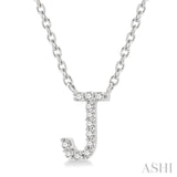 'J' Initial Diamond Pendant