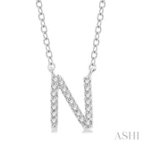 'N' Initial Diamond Pendant