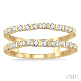 5/8 Ctw Round Cut Diamond Insert Ring in 14K Yellow Gold