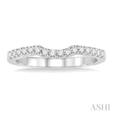 1/3 Ctw Round Cut Diamond Wedding Band in 14K White Gold