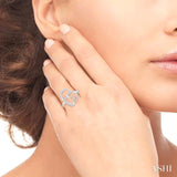 Double Heart Shape Diamond Fashion Ring