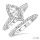 Marquise Shape Diamond Wedding Set