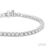 7 Ctw Round Cut Diamond Tennis Bracelet in 14K White Gold