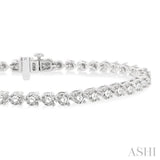 4.00CT RDDM 3 PRONG BRACELET WG 14K-G*