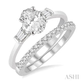 Oval Shape Diamond Wedding Set