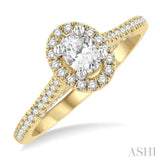 Oval Shape Semi-Mount Diamond Engagement Ring