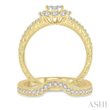 Oval Shape Lovebright Diamond Wedding Set