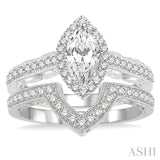 Marquise Shape Diamond Wedding Set