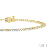 1 Ctw Tri-Prong Round Cut Diamond Bracelet in 14K Yellow Gold