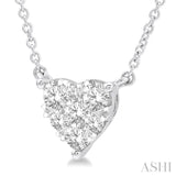 1/2 Ctw Lovebright Diamond Heart Necklace in 14K White Gold