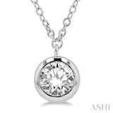 Bezel Set Diamond Necklace