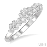 1/4 ctw Scatter Baguette Cut Diamond Fashion Ring in 14K White Gold